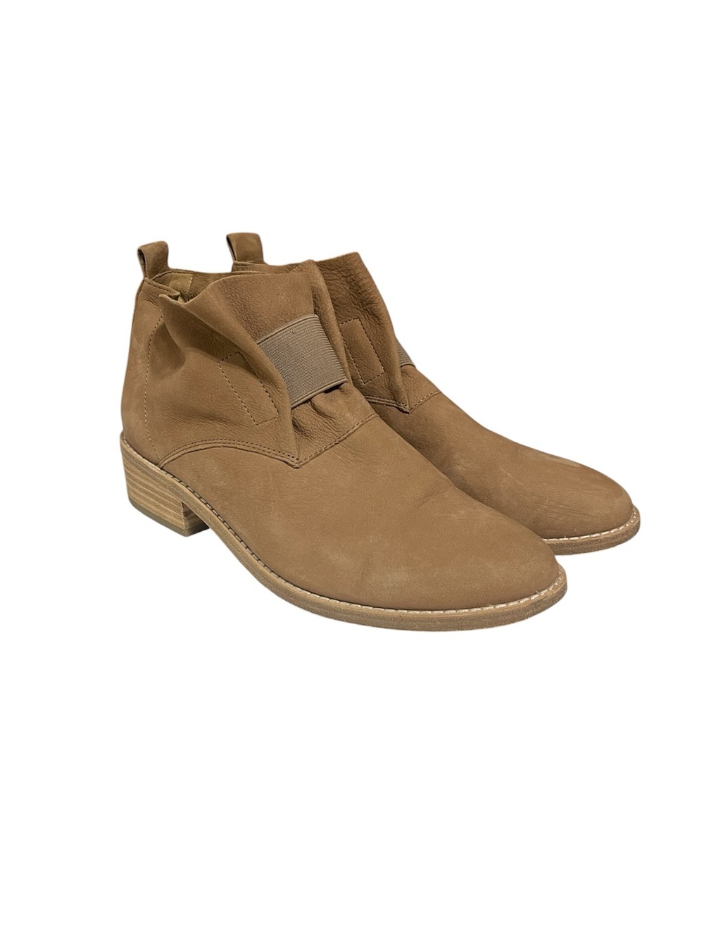 Eileen Fisher Soul Tumbled Nubuck Tan Bootie
